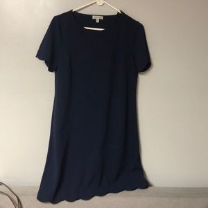 Scalloped Blue Dress